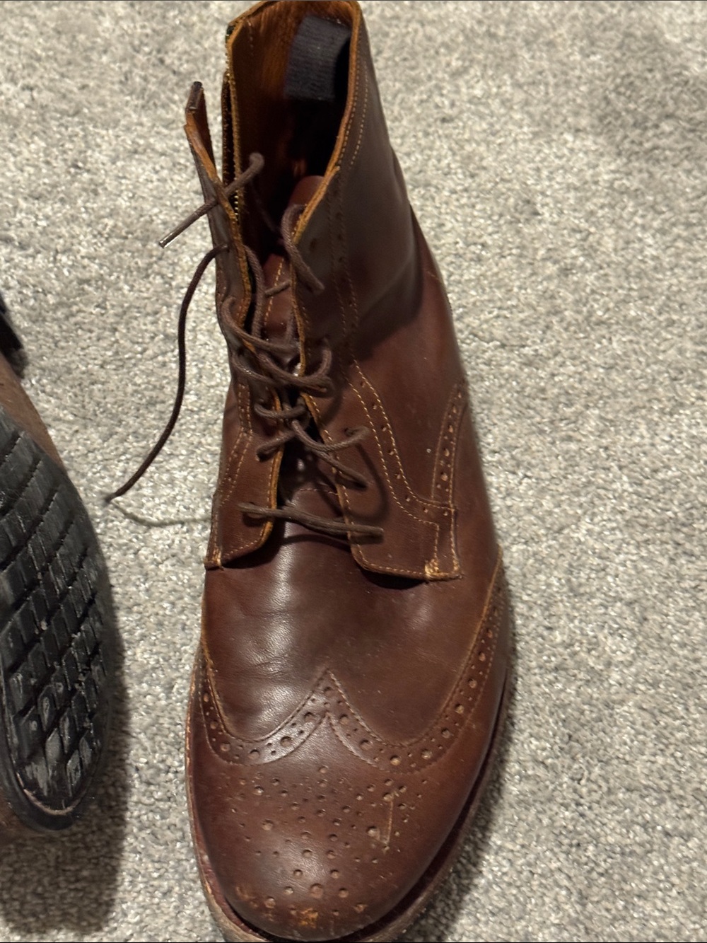 Timberland Brown Leather Chukka Lace-Up Boots with Side Zip - Picture 5 of 5